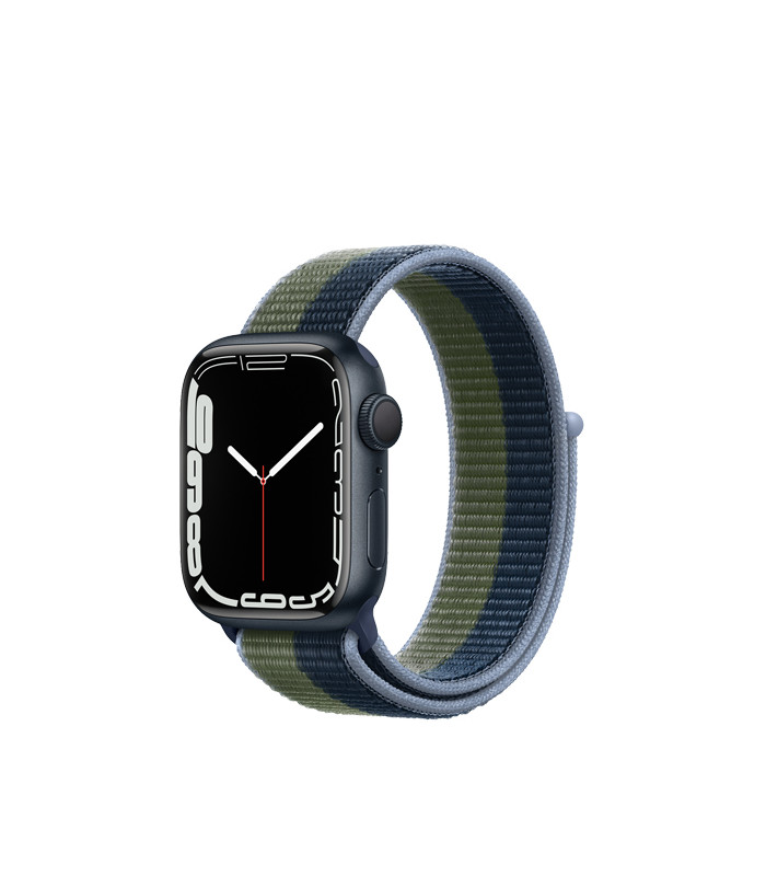 ساعت هوشمند اپل واچ سری 7 مدل Midnight Aluminum Case with Sport Loop Band 45mm