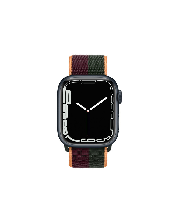 ساعت هوشمند اپل واچ سری 7 مدل Midnight Aluminum Case with Sport Loop Band 45mm