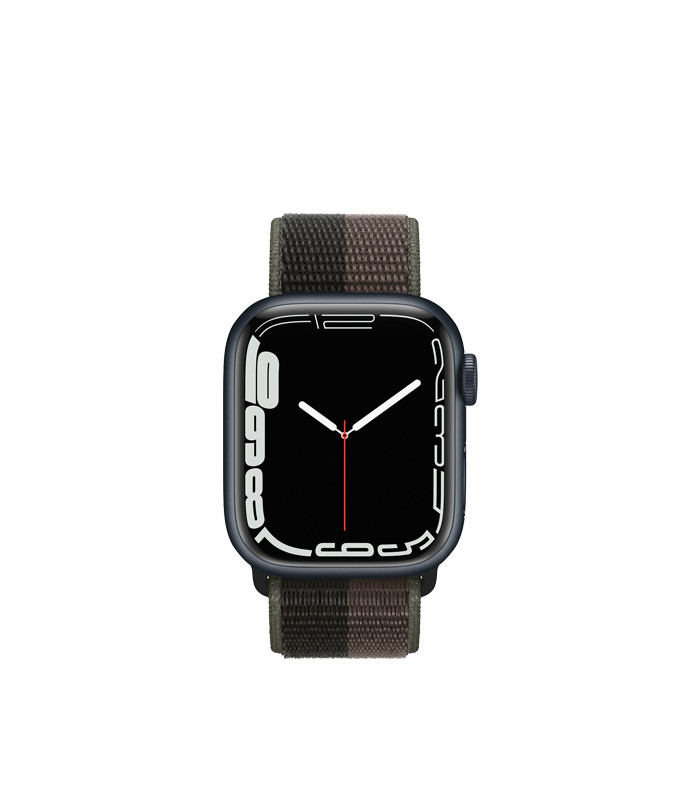 ساعت هوشمند اپل واچ سری 7 مدل Midnight Aluminum Case with Sport Loop Band 45mm