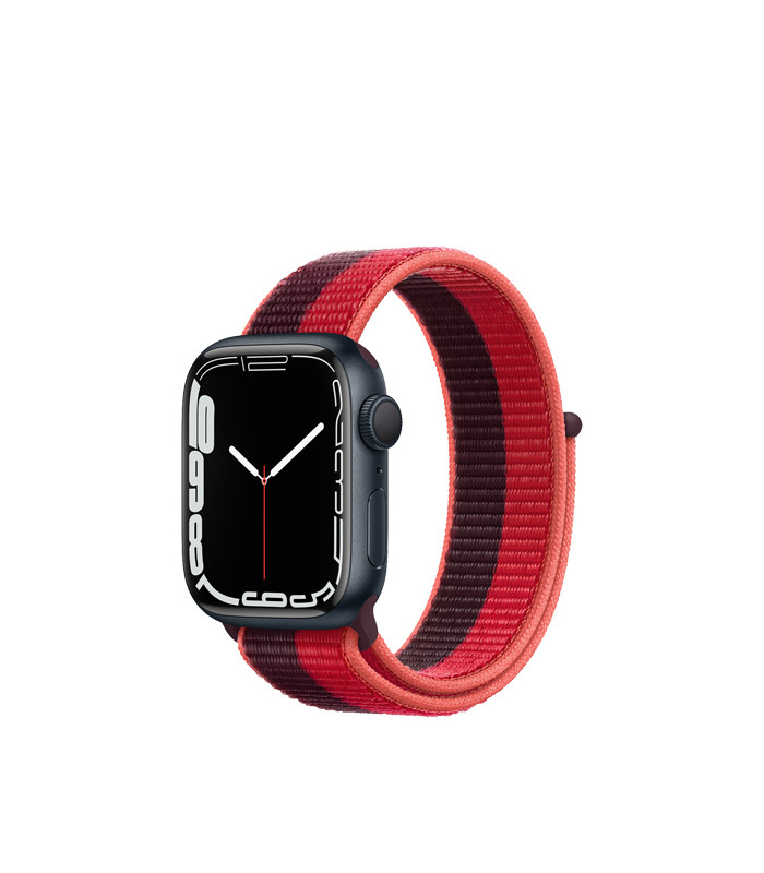 ساعت هوشمند اپل واچ سری 7 مدل Midnight Aluminum Case with Sport Loop Band 45mm