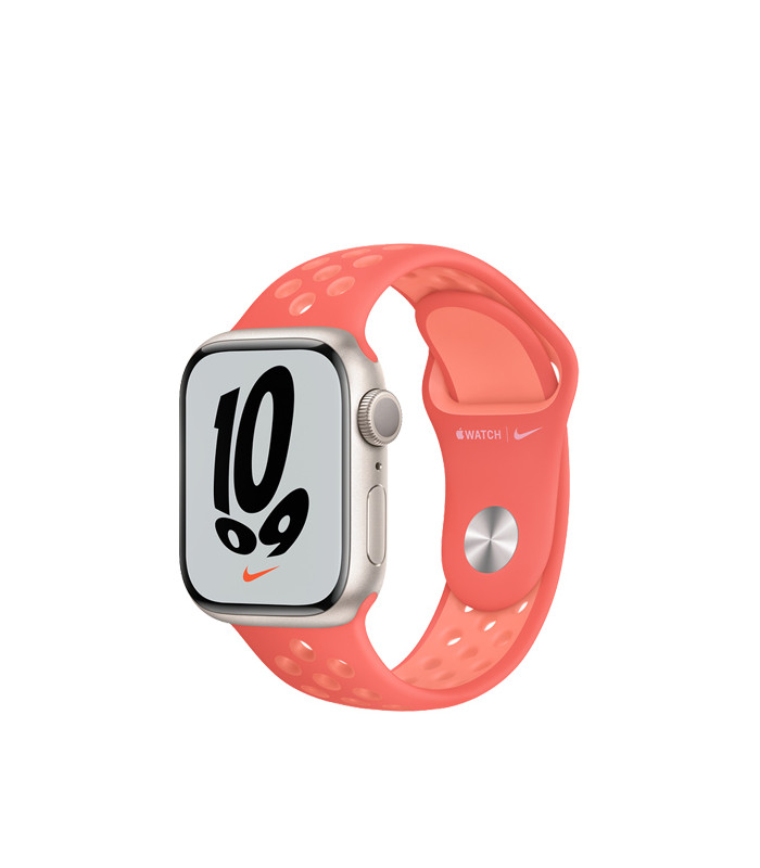 ساعت هوشمند اپل واچ سری 7 مدل Starlight Aluminum Case with Nike Sport Band 41mm