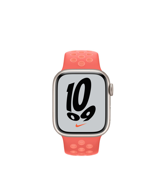 ساعت هوشمند اپل واچ سری 7 مدل Starlight Aluminum Case with Nike Sport Band 45mm