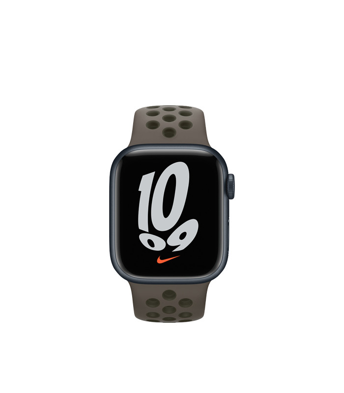 ساعت هوشمند اپل واچ نایک سری 7 مدل Midnight Aluminum Case with Nike Sport Band 41mm