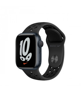 ساعت هوشمند اپل واچ نایک سری 7 مدل Midnight Aluminum Case with Nike Sport Band 41mm