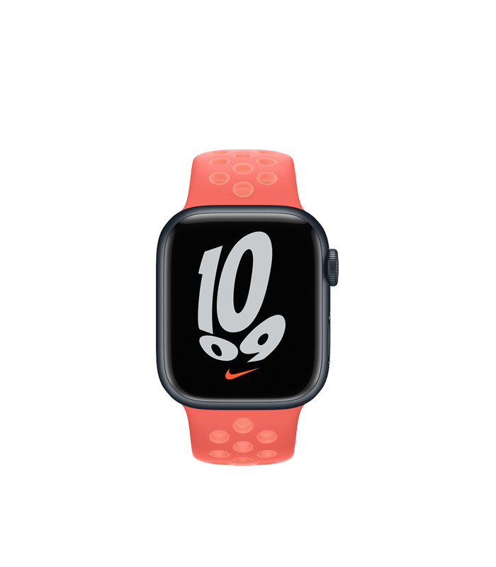 ساعت هوشمند اپل واچ نایک سری 7 مدل Midnight Aluminum Case with Nike Sport Band 41mm
