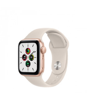 ساعت هوشمند اپل واچ سری  SE 2021 مدل Gold Aluminum Case With Starlight Sport Band 40mm