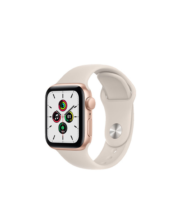 ساعت هوشمند اپل واچ سری  SE 2021 مدل Gold Aluminum Case With Starlight Sport Band 40mm