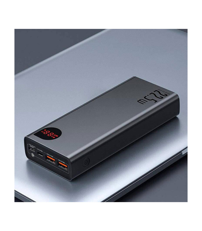 پاوربانک فست شارژ باسئوس مدل Adaman Metal Digital Display QC3.0 PPIMDA-C0A با ظرفيت 30000 ميلی آمپر ساعت