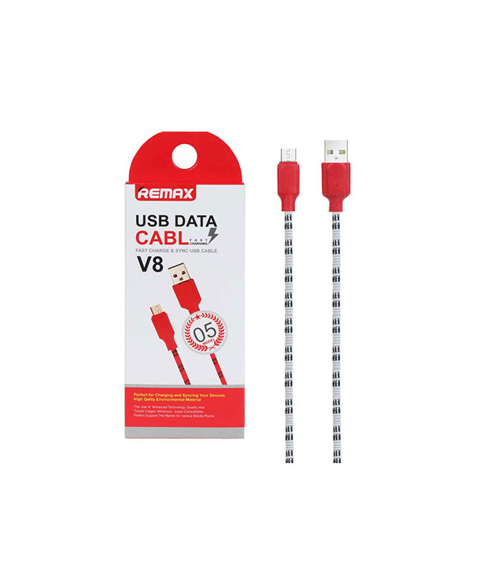کابل USB به MicroUSB ریمکس مدل V8 طول 1 متر