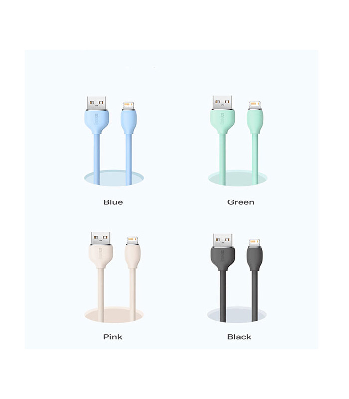 کابل Lightning باسئوس مدل Jelly Liquid Silica Gel طول 2 متر