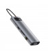 هاب 9 پورت باسئوس مدل Metal Gleam 9 in 1 Multifunctional Type-C HUB CAHUB-CU0G