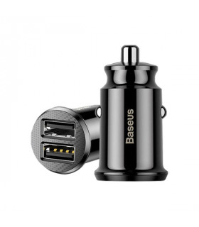 شارژر فندکی دو پورت باسئوس مدل Grain Car Charger CCALL-ML01
