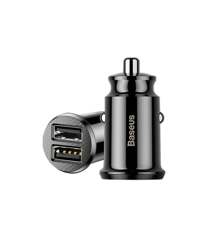 شارژر فندکی دو پورت باسئوس مدل Grain Car Charger CCALL-ML01