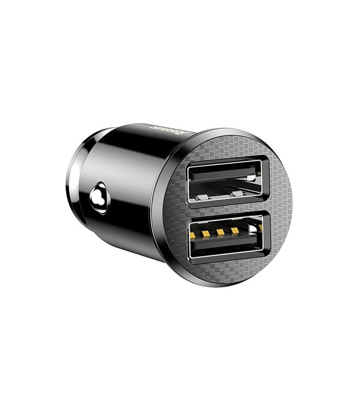 شارژر فندکی دو پورت باسئوس مدل Grain Car Charger CCALL-ML01