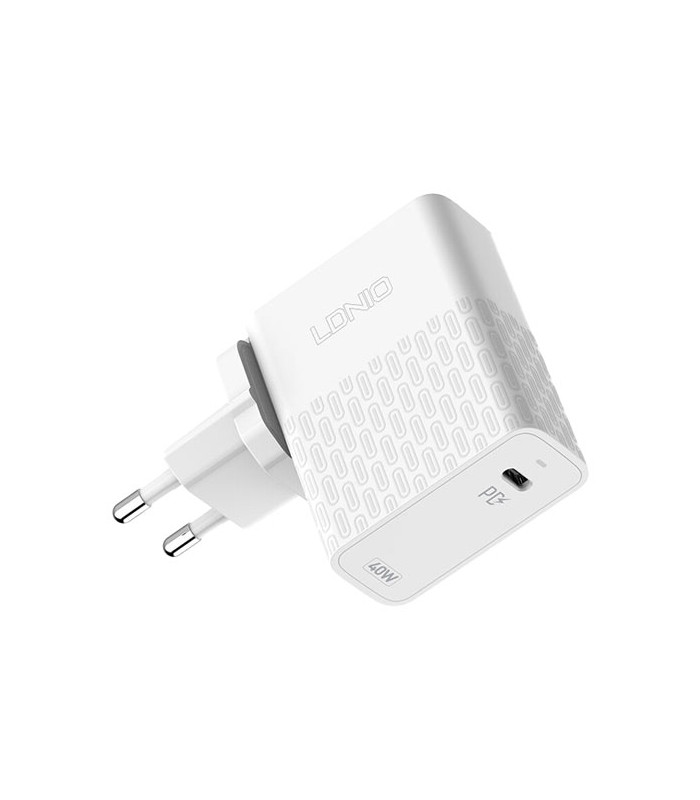 شارژر دیواری فست شارژ الدینیو مدل A1405C 40W همراه کابل