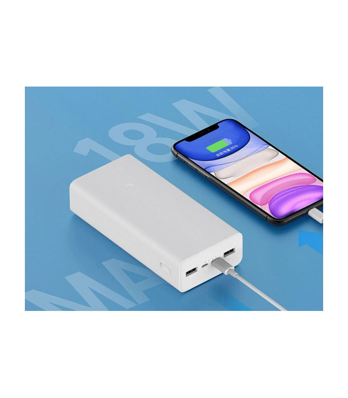 پاوربانک شیائومی مدل Mi power Bank 3 Quick Charge Edition PB3018ZM با ظرفیت 30000 میلی آمپر