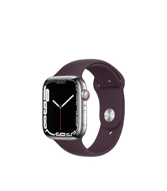 ساعت هوشمند اپل واچ سری 7 مدل Silver Aluminum Case with Sport Band 45mm