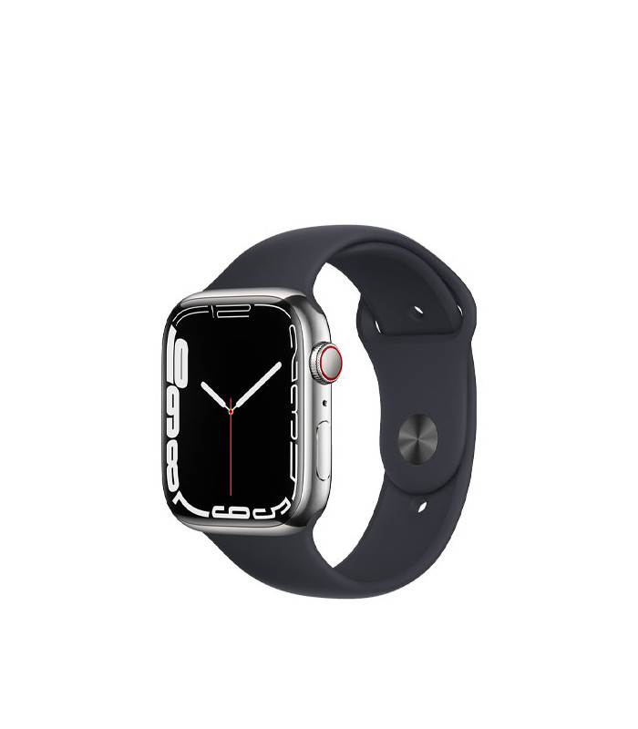 ساعت هوشمند اپل واچ سری 7 مدل Silver Aluminum Case with Sport Band 45mm