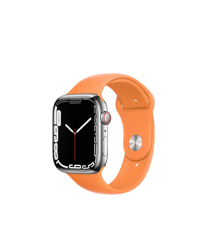 ساعت هوشمند اپل واچ سری 7 مدل Silver Aluminum Case with Sport Band 45mm