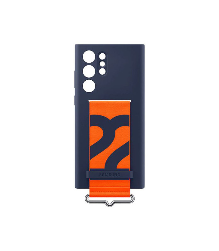 کاور سیلیکونی گوشی مدل Silicone Cover with Strap مناسب برای گوشی Galaxy S22 Ultra