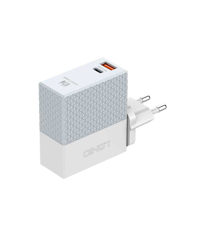 شارژر دیواری فست شارژ الدینیو مدل A2620C PD Mini Quick 65W همراه کابل