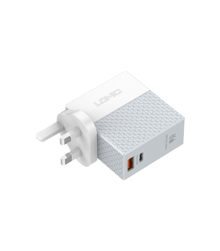 شارژر دیواری فست شارژ الدینیو مدل A2620C PD Mini Quick 65W همراه کابل