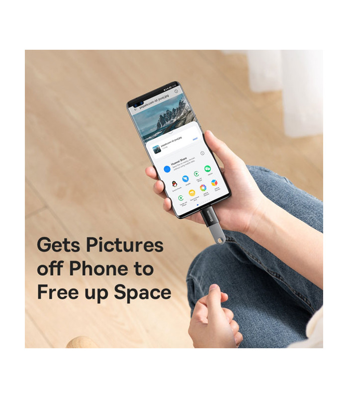 تبدیل USB OTG به Type-C باسئوس مدل Ingenuity Series Mini OTG Adapter