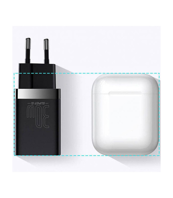 شارژر دیواری فست شارژ باسئوس مدل Super Si Pro Quick Charger توان 30 وات