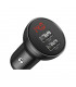 شارژر فندکی دو پورت باسئوس مدل Digital Display Car Charger توان 24 وات