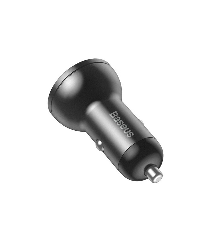 شارژر فندکی دو پورت باسئوس مدل Digital Display Car Charger توان 24 وات