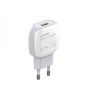 شارژر دیواری فست شارژ الدینیو مدل A1306Q Fast Wall Charger 18W همراه کابل