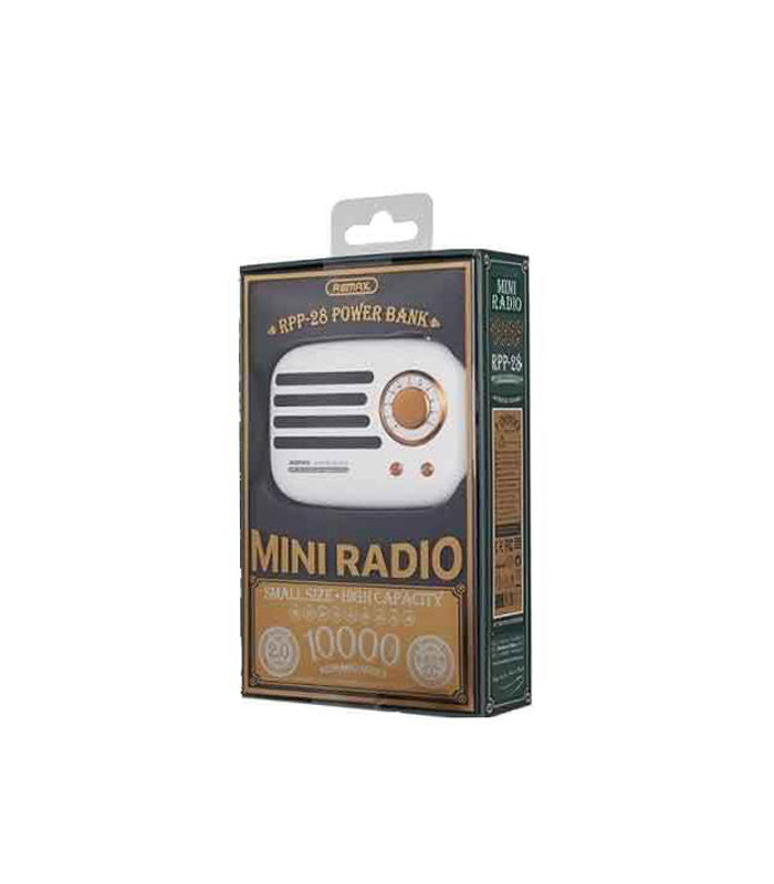 پاوربانک ریمکس مدل Mini Radio RPP-28 با ظرفيت 10000 ميلی آمپر ساعت