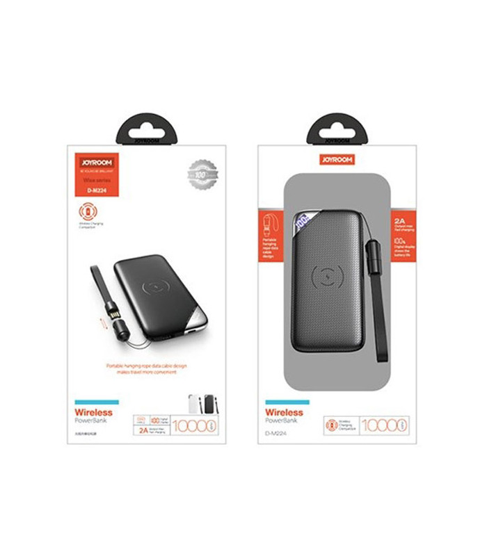 پاوربانک بی سیم جویروم مدل D-M224 Wise Series با ظرفيت 10000 ميلی آمپر ساعت