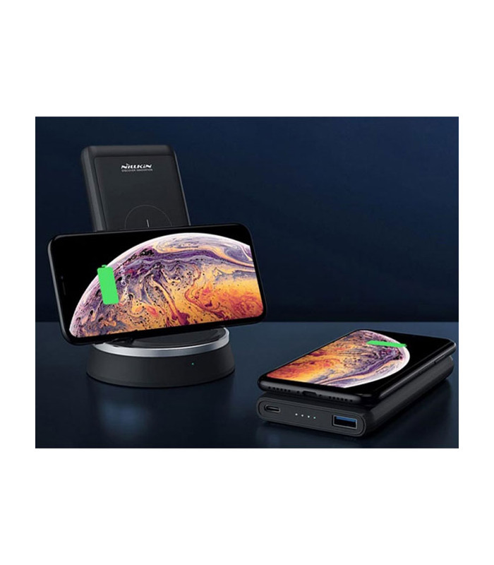 پاوربانک بی سیم و داک شارژ نیلکین مدل NKA08 PowerMount با ظرفيت 10000 ميلی آمپر ساعت