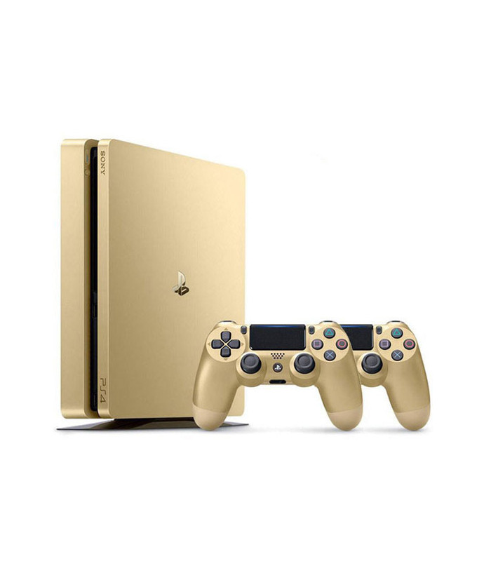 پکیج کنسول بازی سونی مدل PlayStation 4 Slim Gold ظرفیت 500 گیگابایت به همراه یک دسته اضافی
