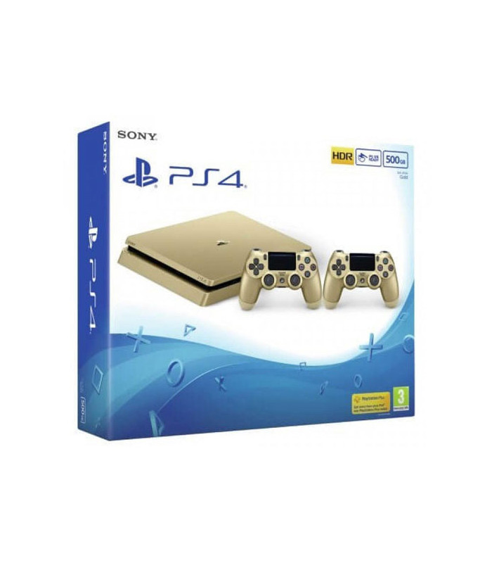 پکیج کنسول بازی سونی مدل PlayStation 4 Slim Gold ظرفیت 500 گیگابایت به همراه یک دسته اضافی