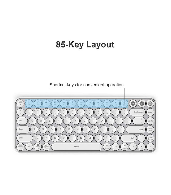 کیبورد بی سیم شیائومی مدل MIIIW Air 85 Dual Mode MWXKT01