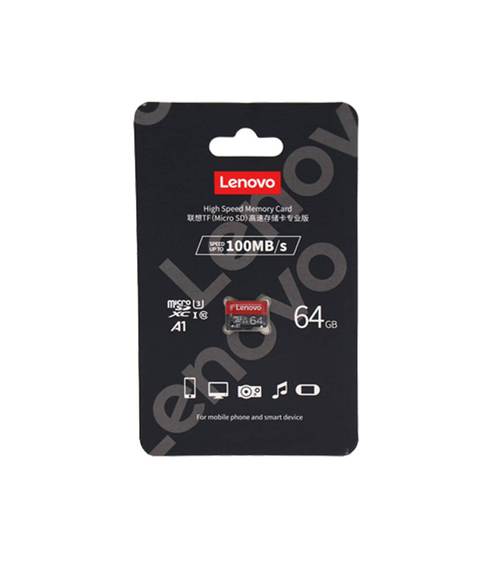 کارت حافظه‌ لنوو مدل MicroSDHC Class 10 U3 A1 ظرفیت 64 گیگابایت
