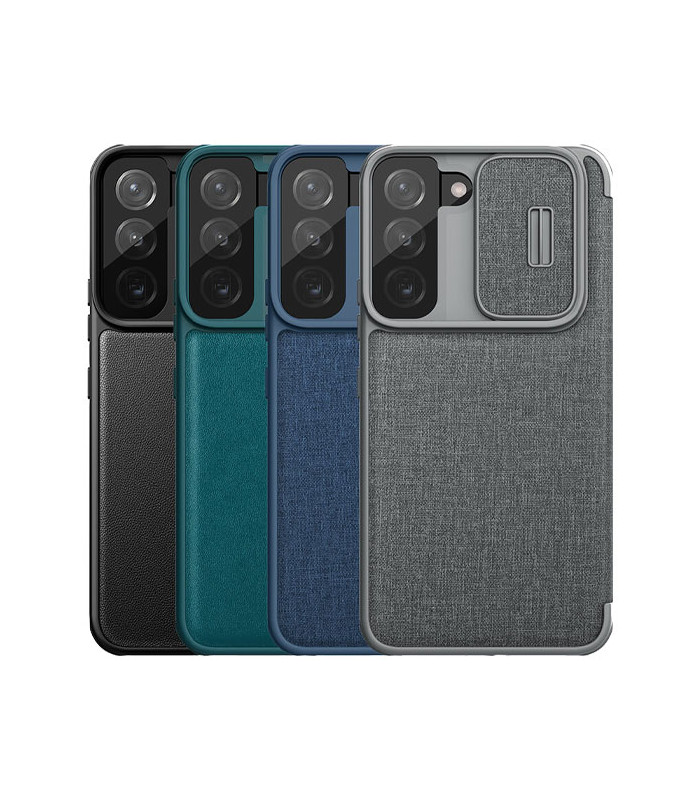 کاور محافظ نیلکین مدل Qin Pro Plain Leather Cloth مناسب برای گوشی Samsung Galaxy S22 5G