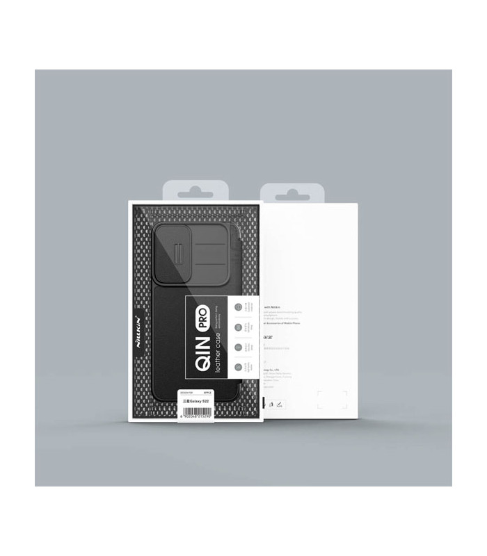 کاور محافظ نیلکین مدل Qin Pro Plain Leather Cloth مناسب برای گوشی Samsung Galaxy S22 5G
