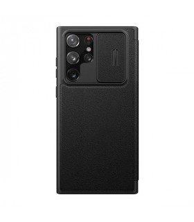 کیف محافظ نیلکین مدل Qin Pro Plain Leather Cloth مناسب برای گوشی Samsung Galaxy S22 Ultra 5G
