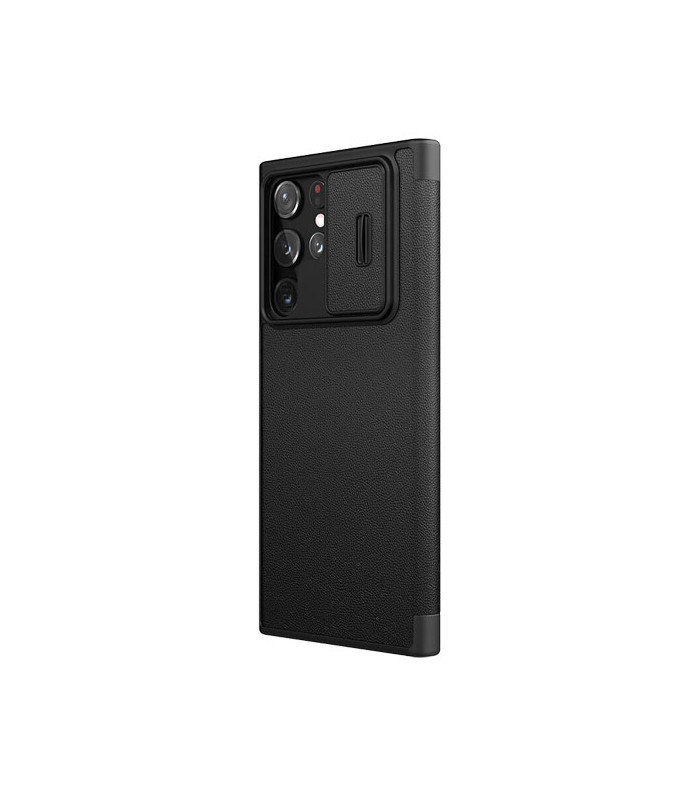 کیف محافظ نیلکین مدل Qin Pro Plain Leather Cloth مناسب برای گوشی Samsung Galaxy S22 Ultra 5G