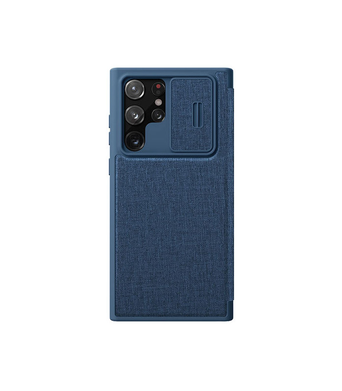 کیف محافظ نیلکین مدل Qin Pro Plain Leather Cloth مناسب برای گوشی Samsung Galaxy S22 Ultra 5G