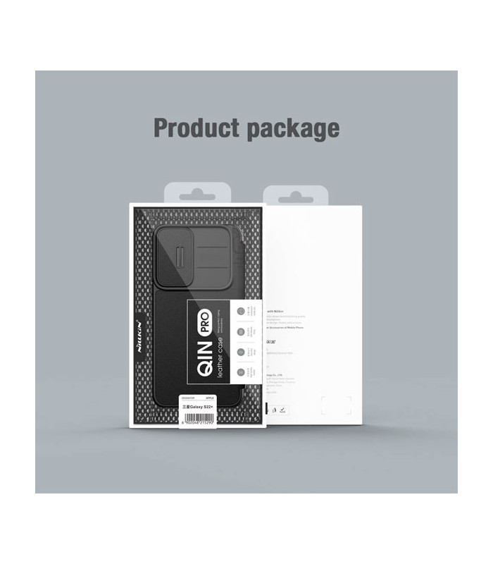 کیف محافظ نیلکین مدل Qin Pro Plain Leather Cloth مناسب برای گوشی Samsung Galaxy S22 Plus 5G