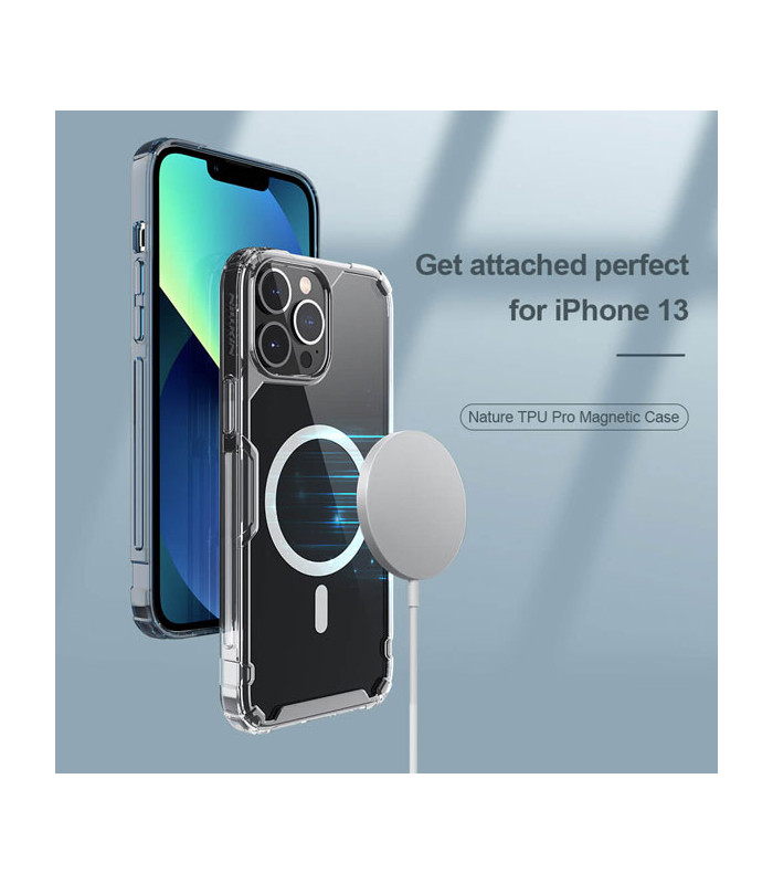 کاور ژله ای نیلکین مدل Nature TPU Pro Magnetic مناسب برای گوشی Apple iPhone 13 Pro