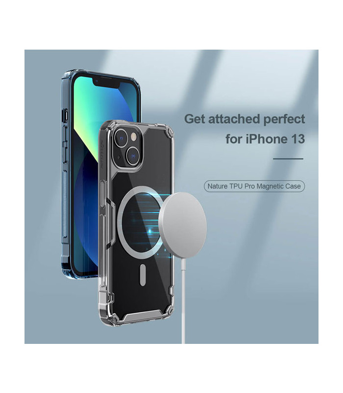 کاور ژله ای نیلکین مدل Nature TPU Pro Magnetic مناسب برای گوشی Apple iPhone 13