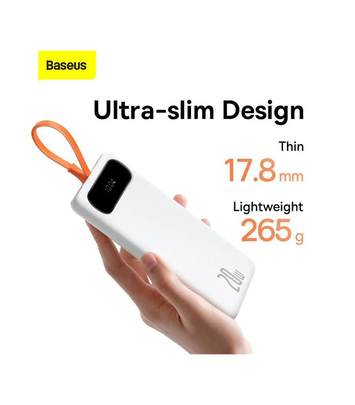 پاوربانک باسئوس مدل Block Digital Display PPBLK-02 با ظرفيت 10000 ميلی آمپر ساعت