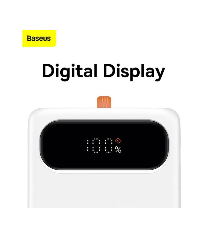 پاوربانک باسئوس مدل Block Digital Display PPBLK-02 با ظرفيت 10000 ميلی آمپر ساعت