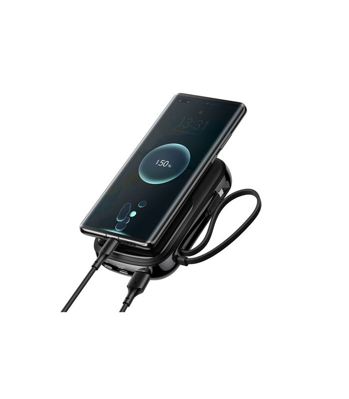 پاوربانک فست شارژ باسئوس مدل Qpow Digital Display با ظرفيت 20000 ميلی آمپر ساعت توان 22.5 وات