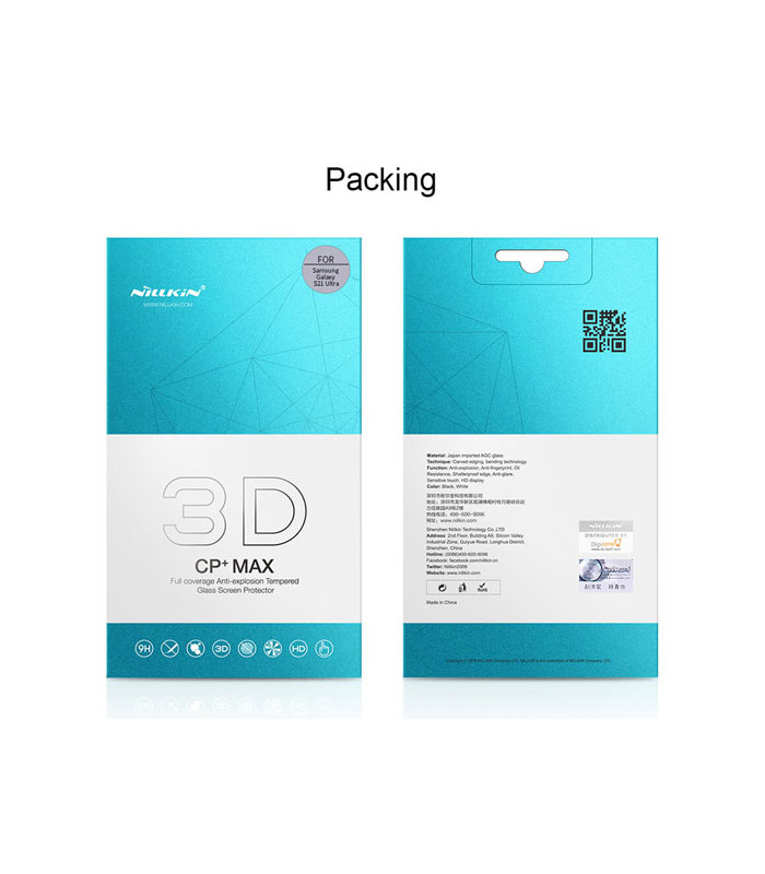 محافظ صفحه نمایش نیلکین 3D CP Plus Max مناسب برای گوشی Samsung Galaxy S21 Ultra